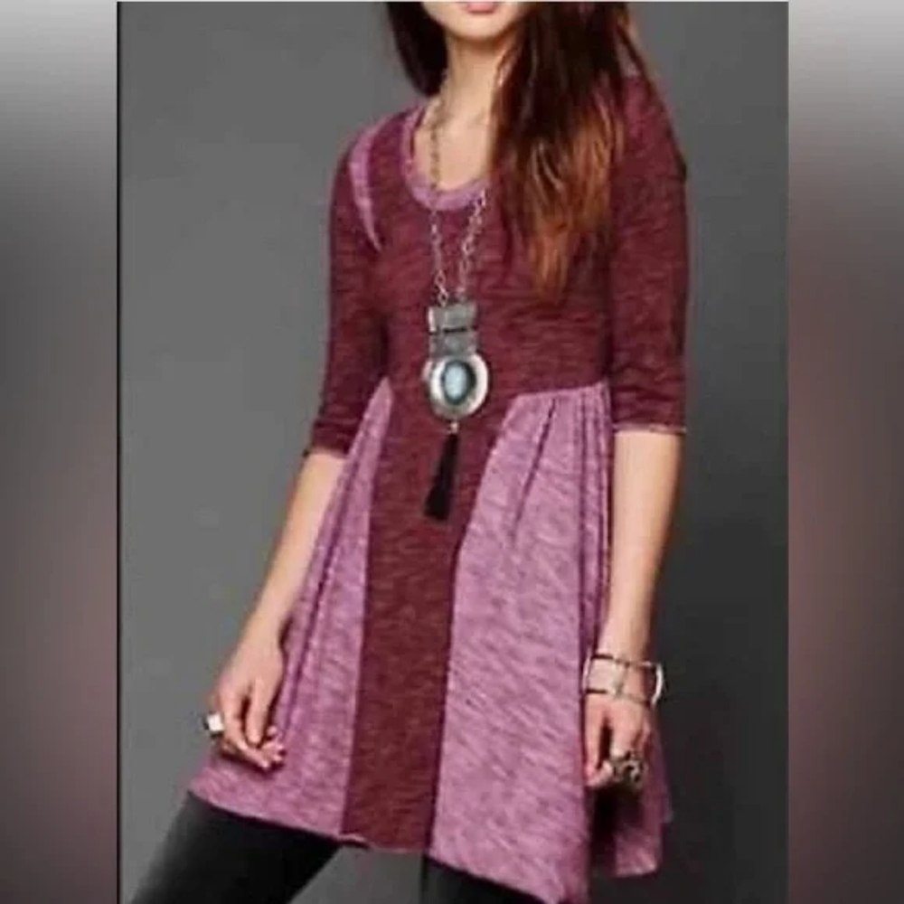 Free People FB Beach Good Morning Sunshine Purple Cotton Dress sz XS NWT Pockets